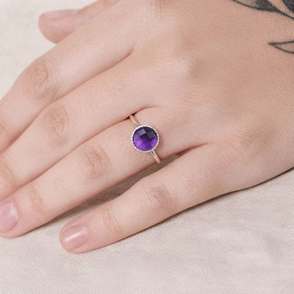 Bague améthyste et argent 925