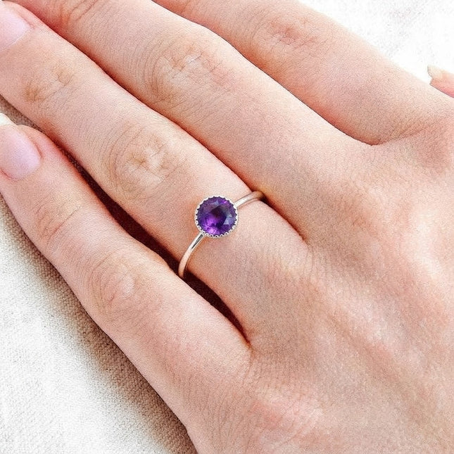 Bague améthyste et argent 925