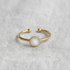 Bague pierre de lune et plaquée or