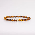 BRACELET ENERGIE OEIL DE TIGRE ET PERLE PLAQUE OR 18K 4MM